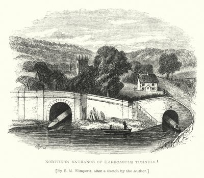 Severní vchod do Harecastle Tunnels (rytina) od Edmund Morison (after) Wimperis