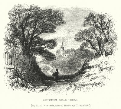 Whitkirk, poblíž Leedsu (rytina) od Edmund Morison (after) Wimperis