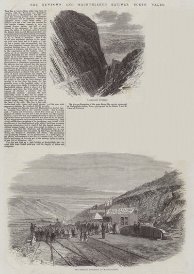 Newtown and Machynlleth Railway, Severní Wales od Edmund Morison Wimperis