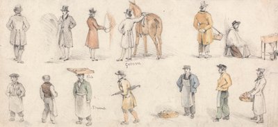 Studie obchodníků a čeledínů od Edmund Thomas Parris