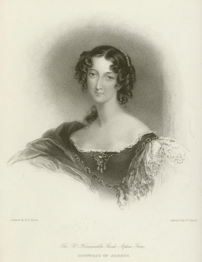 Správná ctihodná Sarah Sophia Fane, hraběnka z Jersey od Edmund Thomas Parris