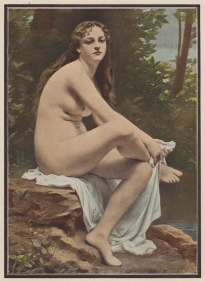 Opuštění vany (barva litho) od Edouard (after) Cabane
