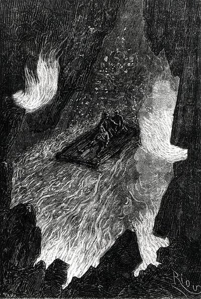 Vor se vlnil na vlnách lávy, ilustrace z 