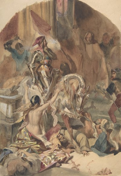 Massacre de Nesle 1472, 19. století. od Édouard Alexandre Odier