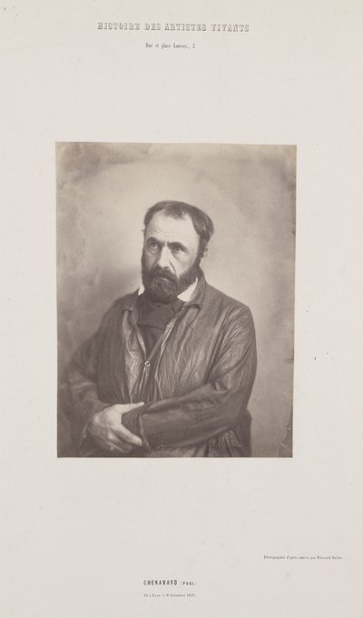 Portrét Paula Chenavarda z cyklu "Histoire des Artistes Vivants" (Živá historie umělců) od Édouard Baldus