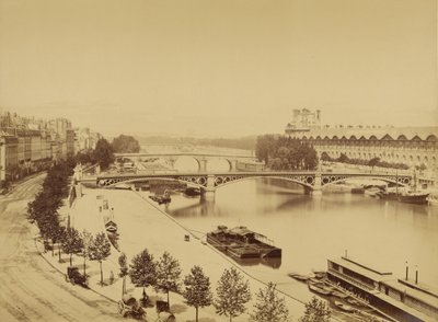 Seina a ostrov Cité od Édouard Baldus