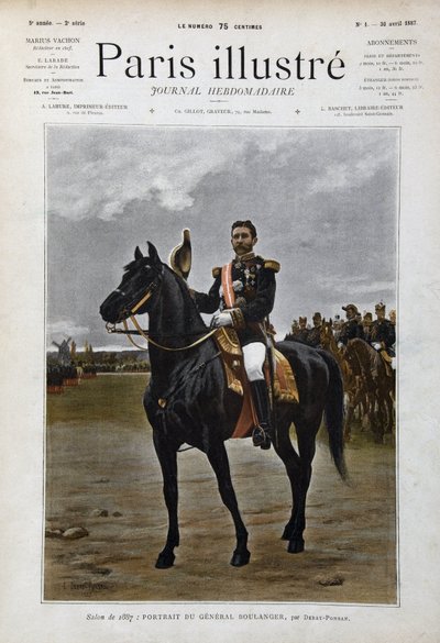 Jezdecký portrét generála Georgese Boulangera (1837-1891), politika „po Edouard Debat Ponsan (Debat-Ponsan od Edouard Debat Ponsan