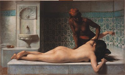 Masáž, hammam scéna, 1883. od Edouard Debat Ponsan