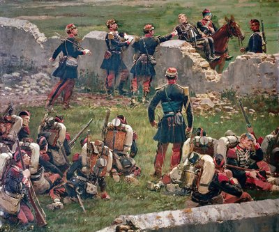 Večer bitvy u Rezonville Gravelotte. Granátníci císařské gardy na odpočinku, 16. srpna od Jean Baptiste Edouard Detaille