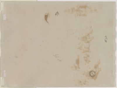 Skica muže se vztyčenou paží a skica helmy, 1878. od Jean Baptiste Edouard Detaille