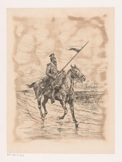 Ulán v bouřlivém počasí od Edouard Detaille