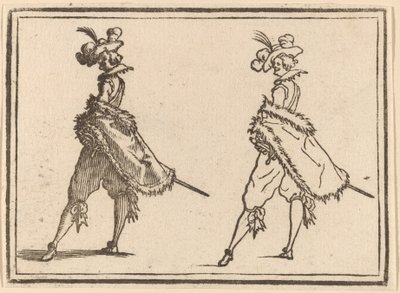 Gentleman Pohled ze strany od Edouard Eckman after Jacques Callot