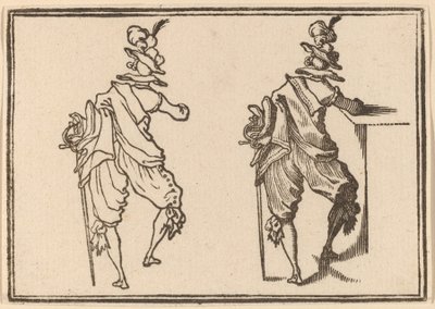 Muž s mečem od Edouard Eckman after Jacques Callot