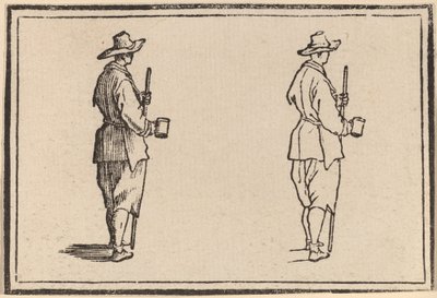 Sedlák s pohárem od Edouard Eckman after Jacques Callot