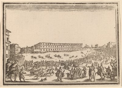 Piazza u Porta al Prato od Edouard Eckman after Jacques Callot