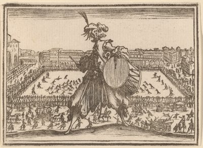 Piazza Santa Croce, Florencie od Edouard Eckman after Jacques Callot