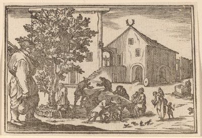 Krčma od Edouard Eckman after Jacques Callot