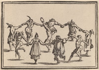 Tanec od Edouard Eckman after Jacques Callot