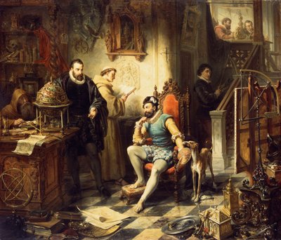 Objevování dalekohledu, 1855 od Edouard Ender