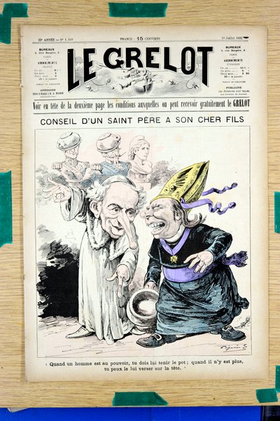 Obálka „“Le Grelot“, číslo 1109, Satirický v barvách od Edouard Guillaumin Pepin