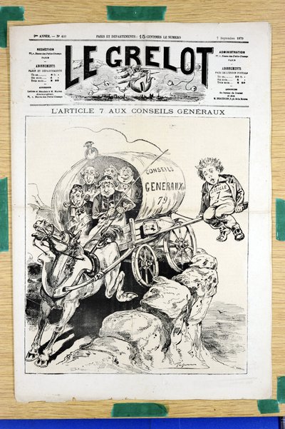 Obálka „“Le Grelot“, číslo 439, Satirický v barvách od Edouard Guillaumin Pepin