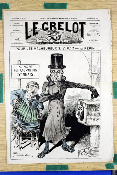 Obálka „“The Grelot“, číslo 307, Satirique en Colours od Edouard Guillaumin Pepin