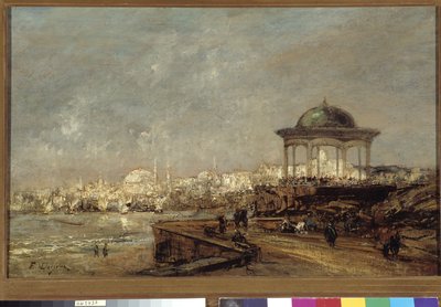 Kiosk ve Stamboulu v Istanbulu (Konstantinopol) v Turecku Obraz Edouarda Jacquese Dufeu (1840-1900) Povinná zmínka: Collection fondation needs de Provence, Marseille od Edouard Jacques Dufeu