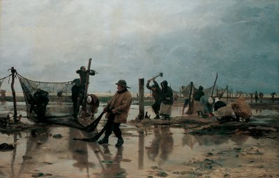 Upevňování sítí, 1885 od Edouard Joseph Dantan