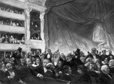 Interval v Comedie Francaise od Edouard Joseph Dantan