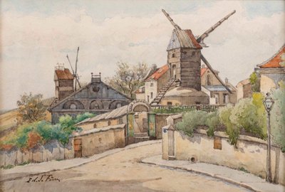 Moulin de la Galette, c. 1895. od Edouard Lefèvre