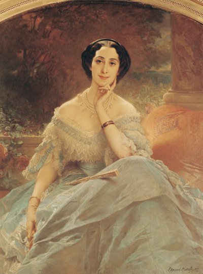 Portrét hraběnky z Hallez-Claparede, 1857 od Edouard Louis Dubufe