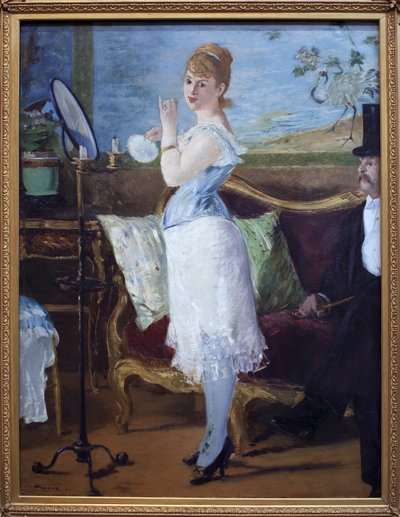 Kotě. (Portrét herečky Henriette Hauserové, známé jako Citron, v roli Nany, postavy prostitutky v románech Emila Zoly (1840-1902). Malba Edouarda Maneta (1832-1883), olej na plátně od Édouard Manet
