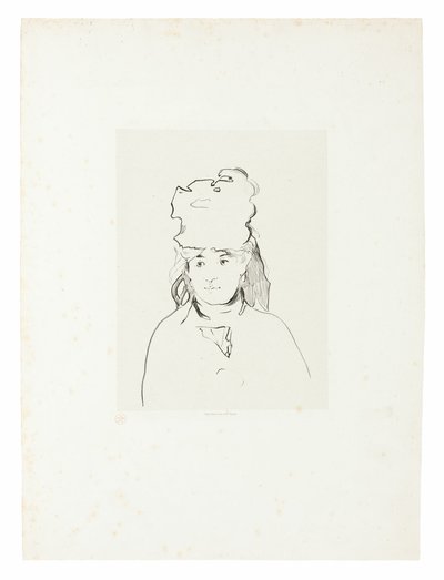 Berthe Morisot v siluetě od Édouard Manet