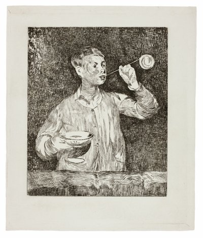 Chlapec vyfukování mýdlových bublin od Édouard Manet