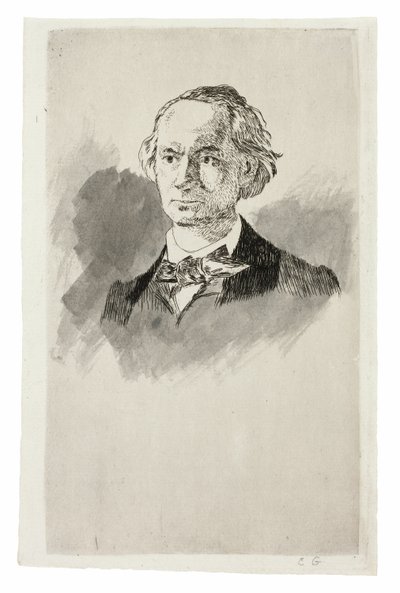 Charles Baudelaire, Full Face III od Édouard Manet