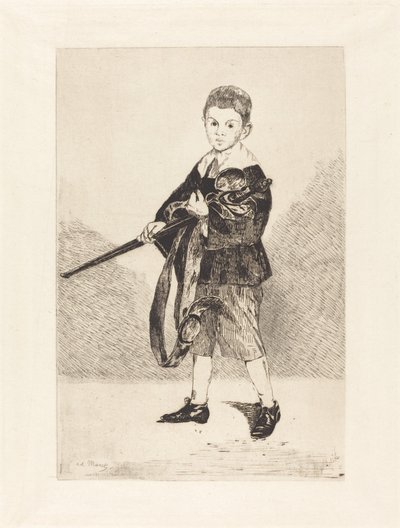 Dítě s mečem, otočené doleva Dítě s mečem, otočené doleva, 1862. od Édouard Manet