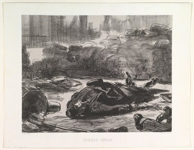 Občanská válka Občanská válka, 1871-73, publikováno 1874. od Édouard Manet