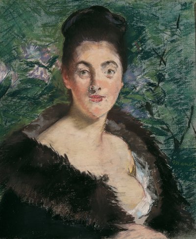 dáma v kožichu od Édouard Manet