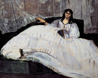 Dáma s fanouškem od Édouard Manet
