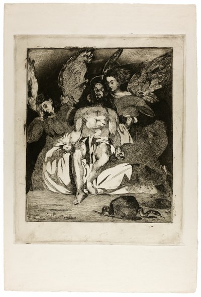 Mrtvý Kristus s anděly od Édouard Manet