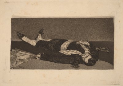 Mrtvý toreador od Édouard Manet