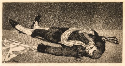 Mrtvý toreador od Édouard Manet