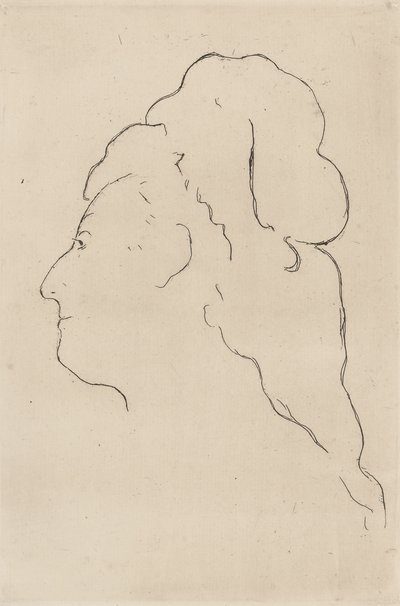 Eva Gonzales, profil otočený doleva, 1870 od Édouard Manet