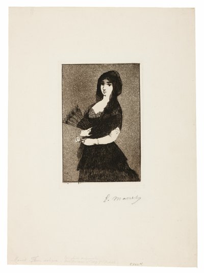 Exotická květina (Žena v mantille) od Édouard Manet