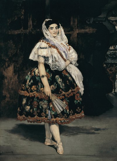 Celovečerní portrét Loly de Valencia - olej na plátně od Édouard Manet