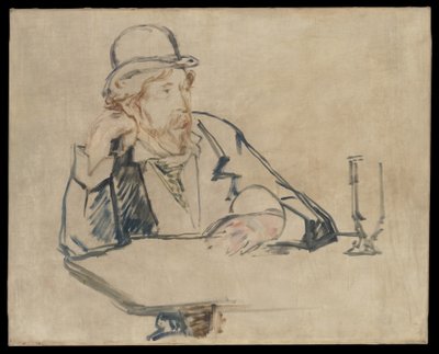 George Moore (1852-1933) v kavárně od Édouard Manet