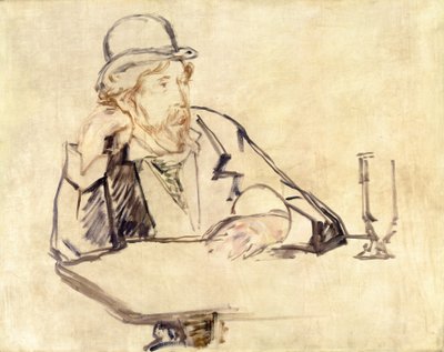 George Moore 1852-1933 v kavárně, 1878 nebo 1879 od Édouard Manet