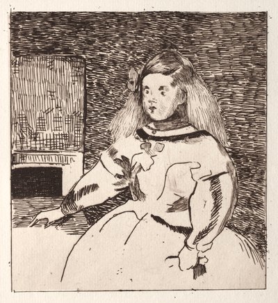 Infantka Margarita, podle Velázqueze od Édouard Manet