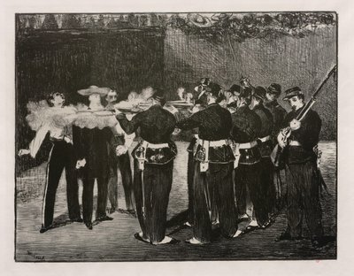 Poprava Maxmiliána od Édouard Manet