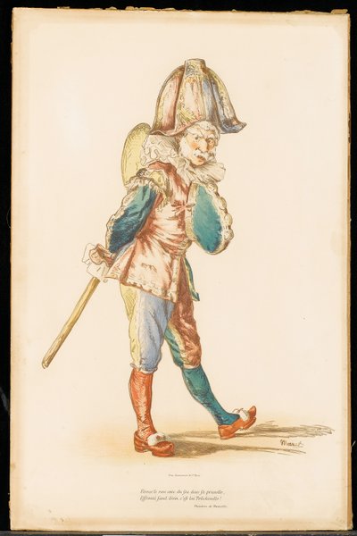 Punchinello, 1874-76 od Édouard Manet